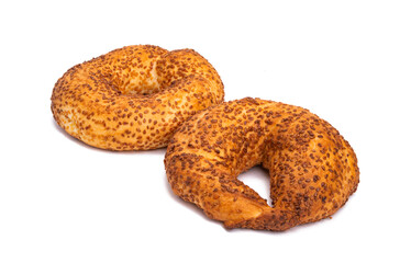 turkish sesame bagel isolated