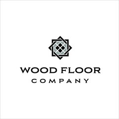 Wood floor with a classic style square shape