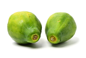 Papaya fruit isolated on a white background