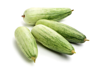 Muskmelon (yangjiaomitianguo) on white background