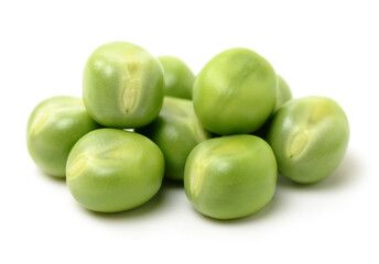 Fresh peas isolated on white background