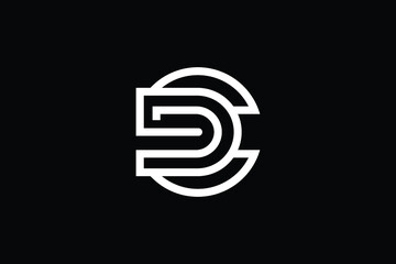 DC logo letter design on luxury background. CD logo monogram initials letter concept. DC icon logo design. CD elegant and Professional letter icon design on black background. D C CD DC