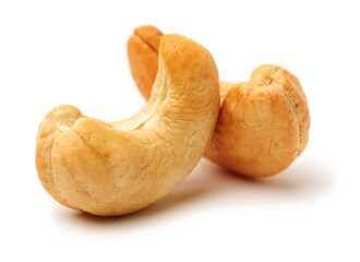 cashew nuts on white background