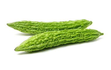 Bitter melon , Bitter gourd on white background