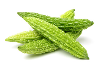 Bitter melon , Bitter gourd on white background