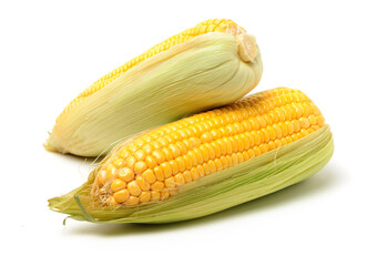 Corn on a white background 