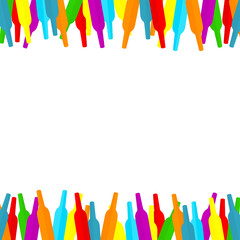 Wine bottle isolate on white background.