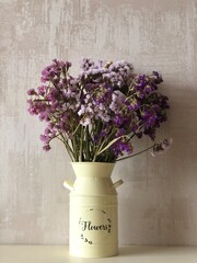 bouquet of lilac flowers in a vase