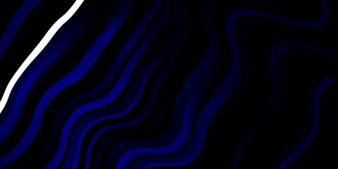 Obraz premium Dark BLUE vector backdrop with circular arc.