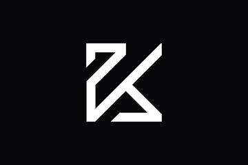 K logo letter design on luxury background. K logo monogram initials letter concept. KK icon logo design. KK elegant and Professional letter icon design on black background. K KK