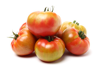 fresh tomatoes on white background 