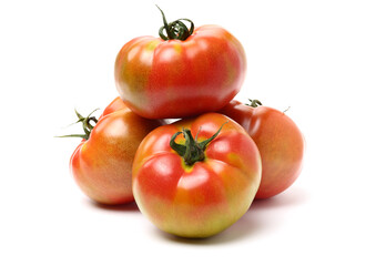 fresh tomatoes on white background 