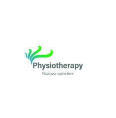 physiotherapy logo with a green spine. 