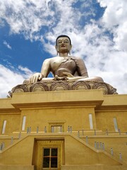 Naklejka premium The giant statue of Lord Buddha in the Buddha Dordenma temple in Bhutan