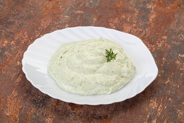Cottage cream snack with herbs