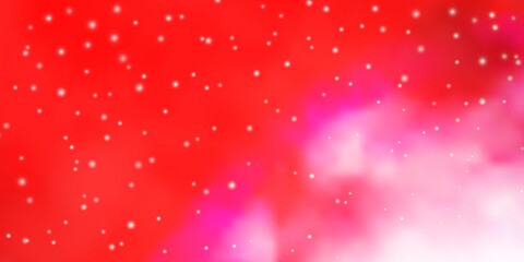 Light Red vector layout with bright stars.