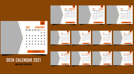 Desk Calendar Design 2021 | Calendar Design 2021 | 12 Month Calendar Design 2021