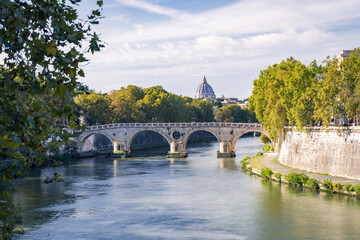bridge over the river in rome