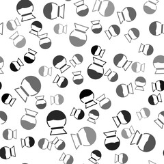 Black Chemex icon isolated seamless pattern on white background. Alternative methods of brewing coffee. Coffee culture. Vector Illustration.