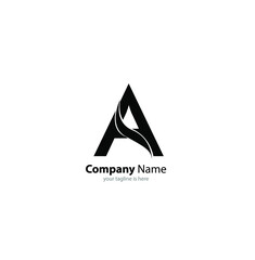 Fototapeta premium the simple elegant logo of letter A with white background