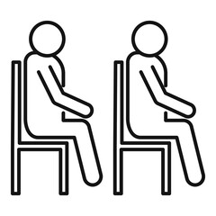 Business training meeting icon. Outline business training meeting vector icon for web design isolated on white background