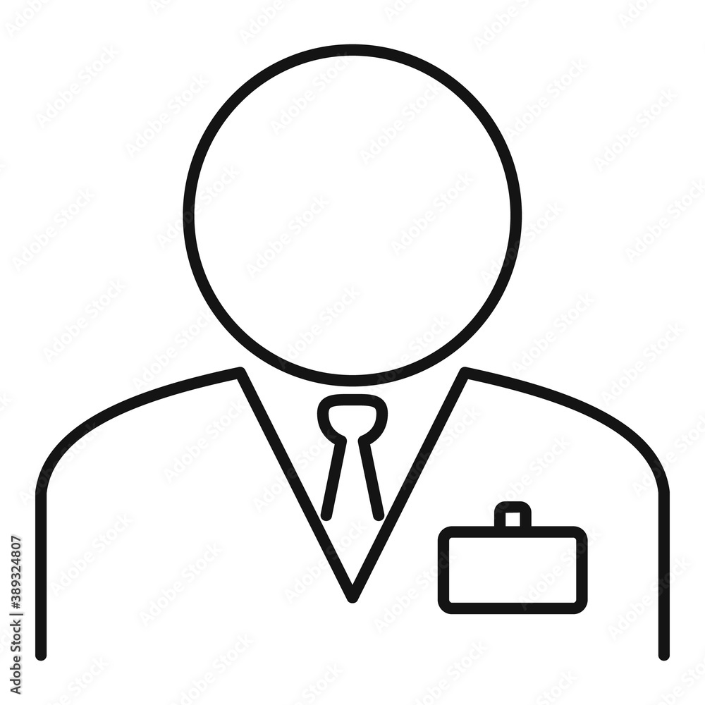 Poster business training manager icon. outline business training manager vector icon for web design isolate
