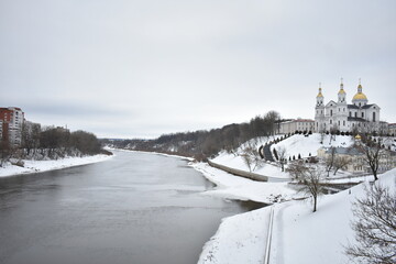 Fototapeta na wymiar Winter landscape of Vitebsk
