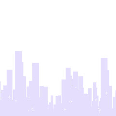 Fototapeta premium Silhouette cityscape skyscrapers and high buildings. Vector flat cartoon style