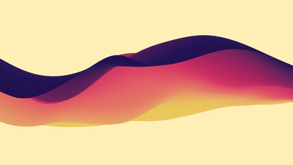 Abstract wavy background with modern gradient colors. Trendy liquid design. Motion sound wave. Vector illustration for banners, flyers and presentation.