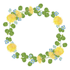 タンポポとオオイヌノフグリのリース