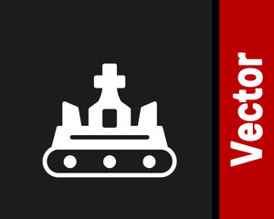 White British crown icon isolated on black background. Vector.