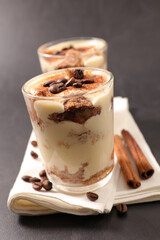 delicious coffee tiramisu with spices