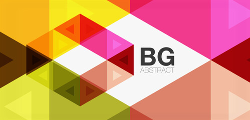Mosaic triangle pattern abstract background for cover, banner, flyer and poster and other template