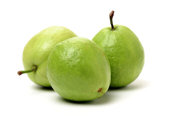 Pink guava isolated on white background