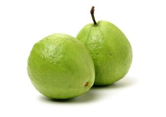 Pink guava isolated on white background