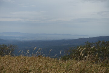 日本の岡山県の蒜山高原の美しい風景