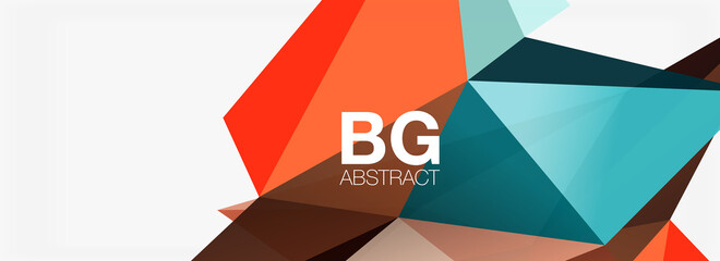 3d mosaic abstract backgrounds, low poly shape geometric design