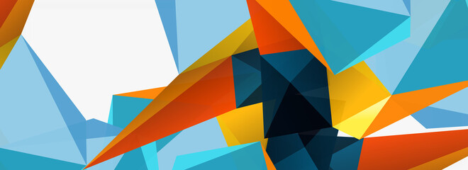3d mosaic abstract backgrounds, low poly shape geometric design