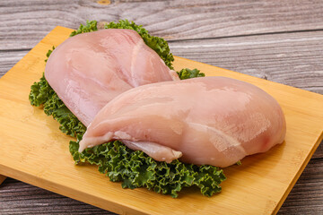 Raw chicken breast for cooking