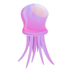 Tentacles jellyfish icon. Cartoon of tentacles jellyfish vector icon for web design isolated on white background