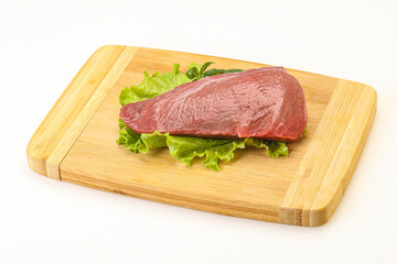 Raw beef piece for cooking