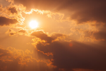 Beautiful sky at sunset time