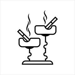 Ashtray Icon, Cigarette Ashtray