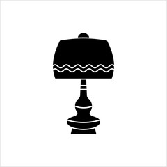 Table Night Lamp Icon, Desk Night Lamp Icon