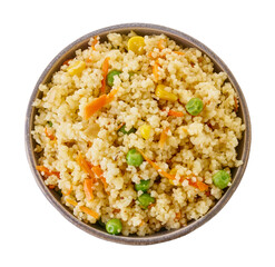 boiled couscous with clipping path