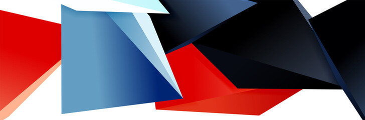 Triangle mosaic abstract background, 3d triangular low poly shapes. Geometric vector illustration for covers, banners, flyers and posters and other