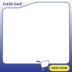 Flash sale frame-style background for placing images and product details in the center, Vector Banner for shop.