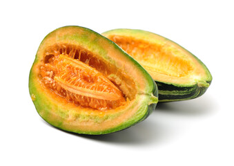 muskmelon on white background