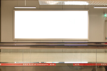 blank advertising billboard at airport background large LCD advertisement