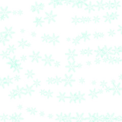 Snowflakes background on a white background, winter background. Christmas background with snowflakes. Winter background.